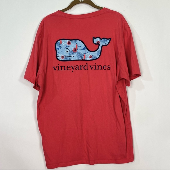 Vineyard Vines Other - Vineyard Vines Men’s Salmon Coral Dark Pink Whale Short Sleeve Tshirt Sz Large